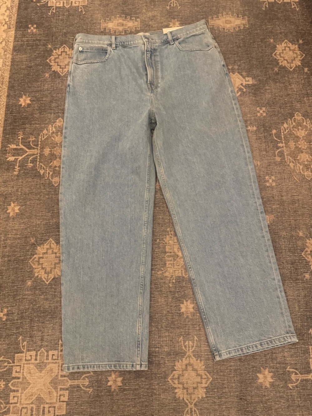 NWT Everlane Light Blue High Rise Relaxed Straight Jeans
